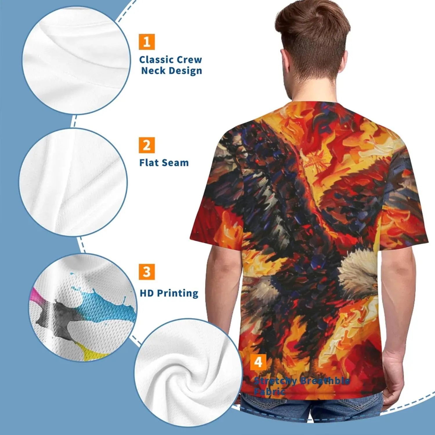 3D Printed T-Shirt, HD Graphic, Comfortable & Stylish. Breathable, Lightweight Fabric.