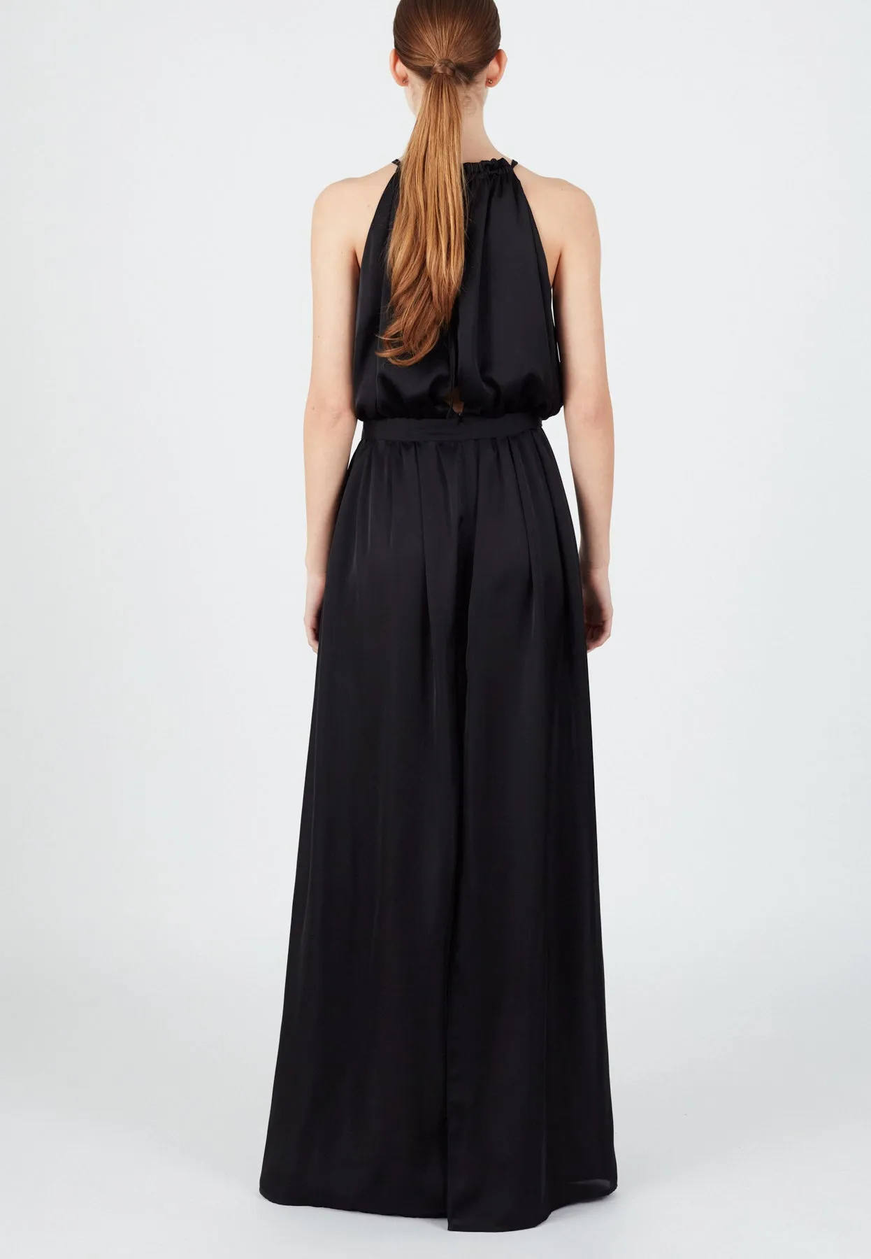 ASOKA maxi black flowing dress