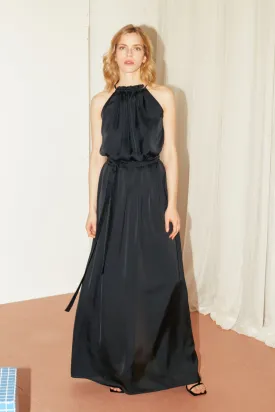 ASOKA maxi black flowing dress