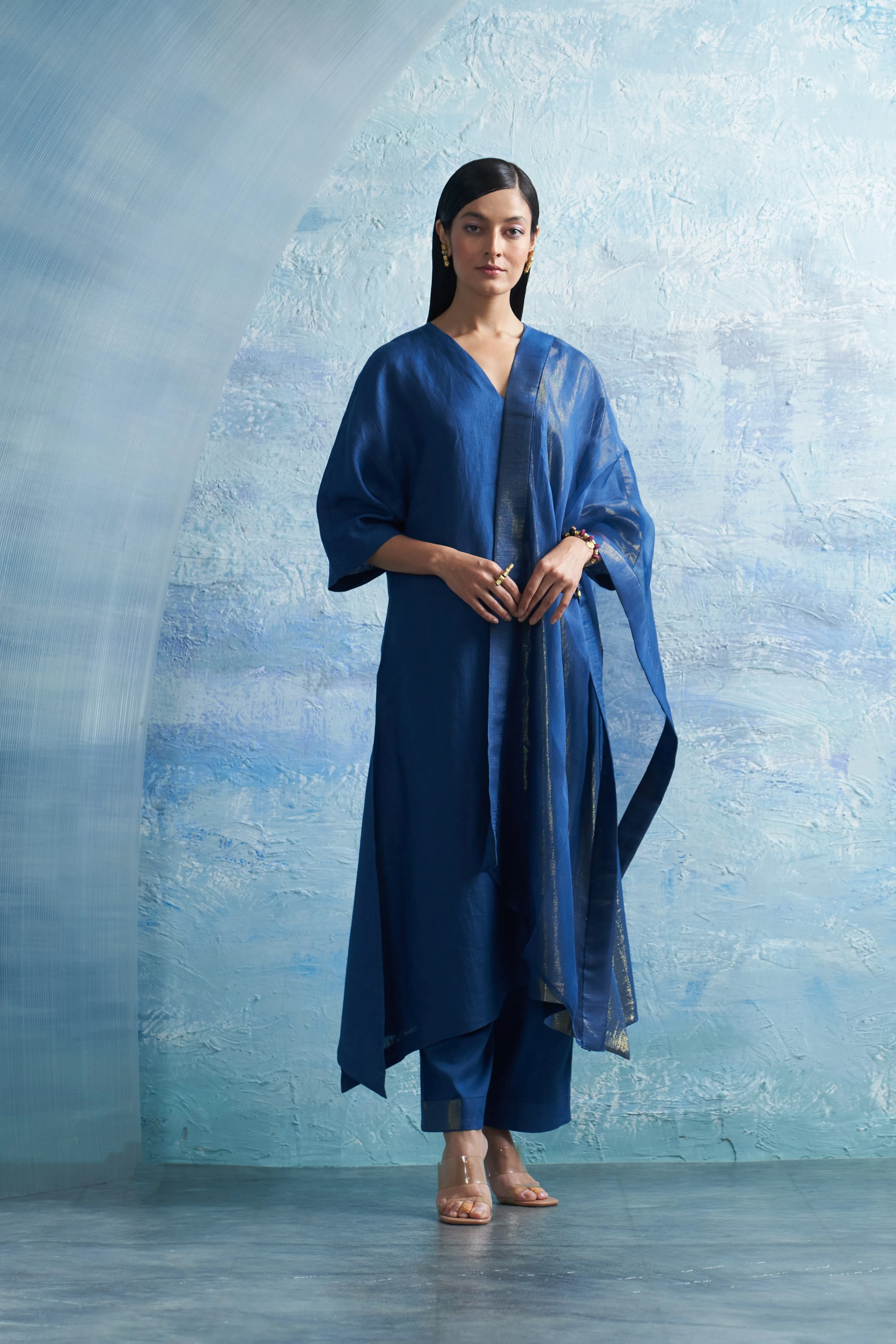 Aura Royal Blue Kurta Set