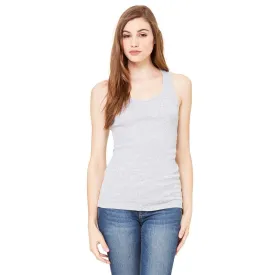 Bella   Canvas Women's Athletic Heather 2x1 Rib Racerback Longer Length Tank