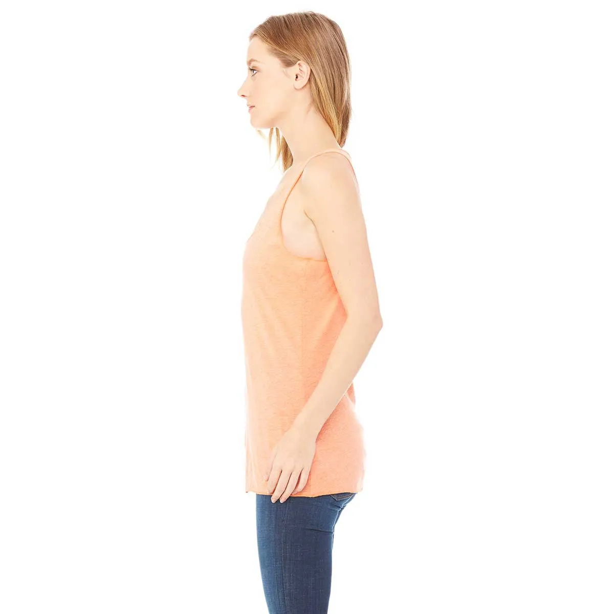 Bella   Canvas Women's Orange Triblend Racerback Tank