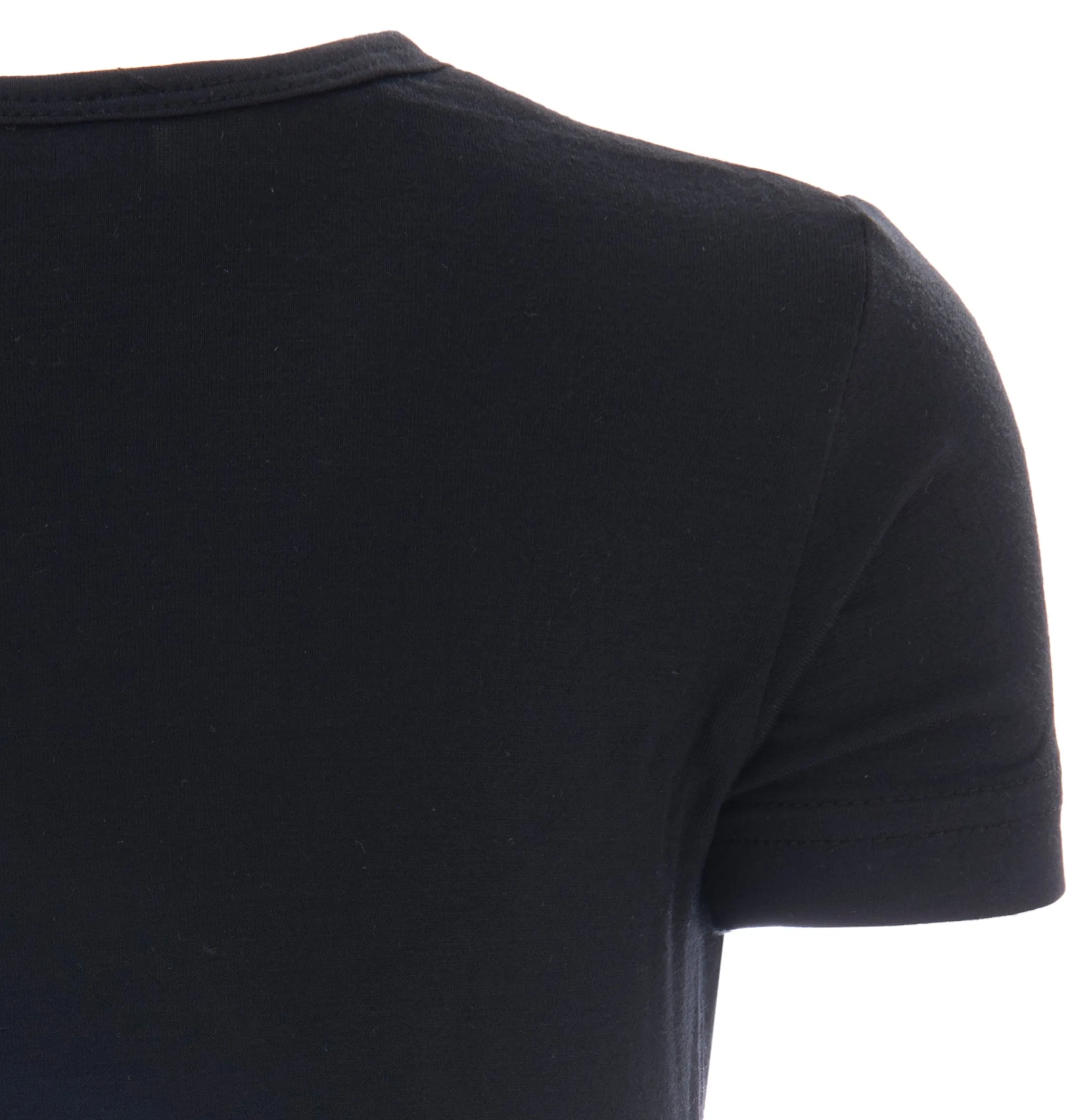 Black Solid Cotton T-Shirt