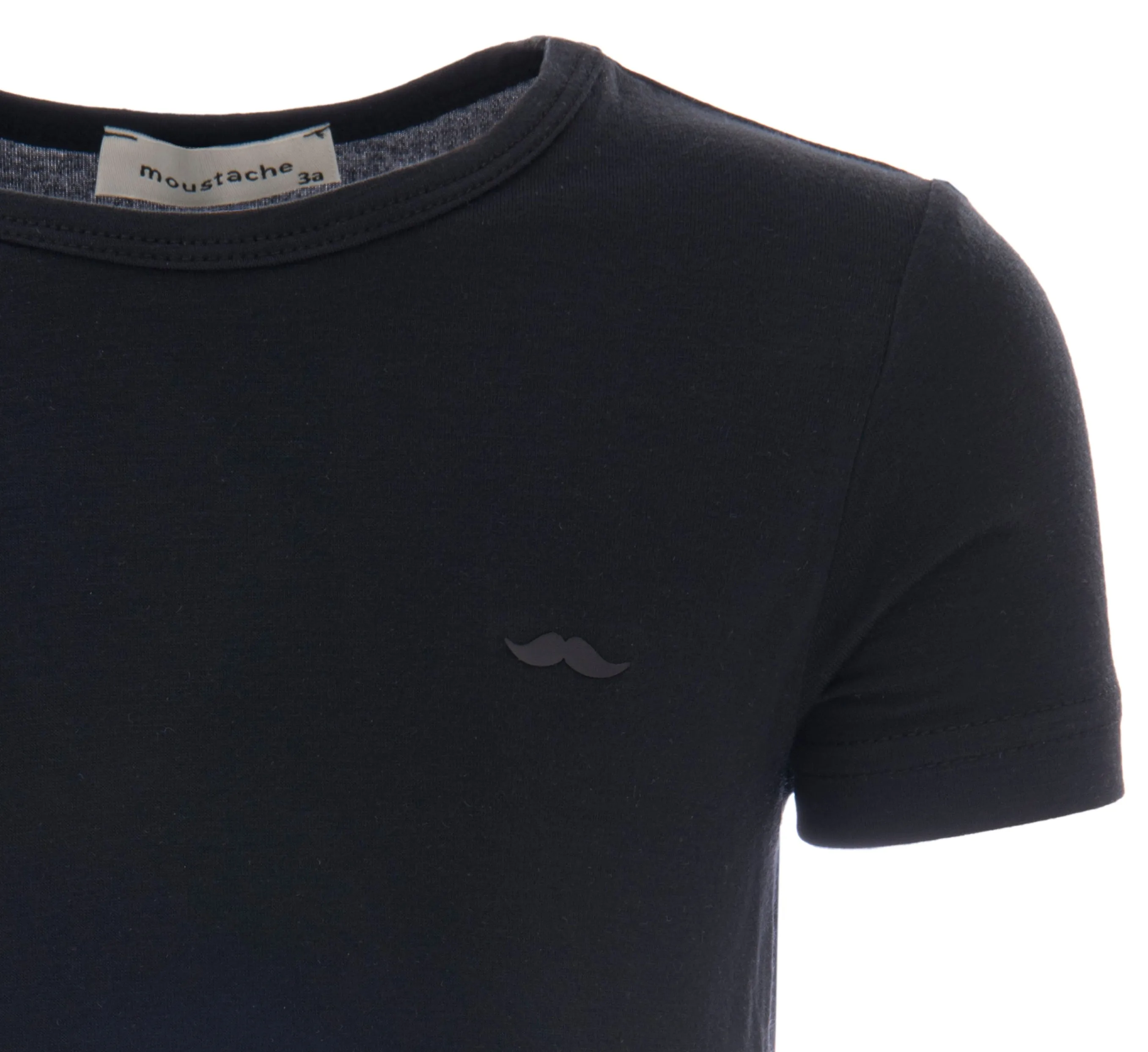 Black Solid Cotton T-Shirt