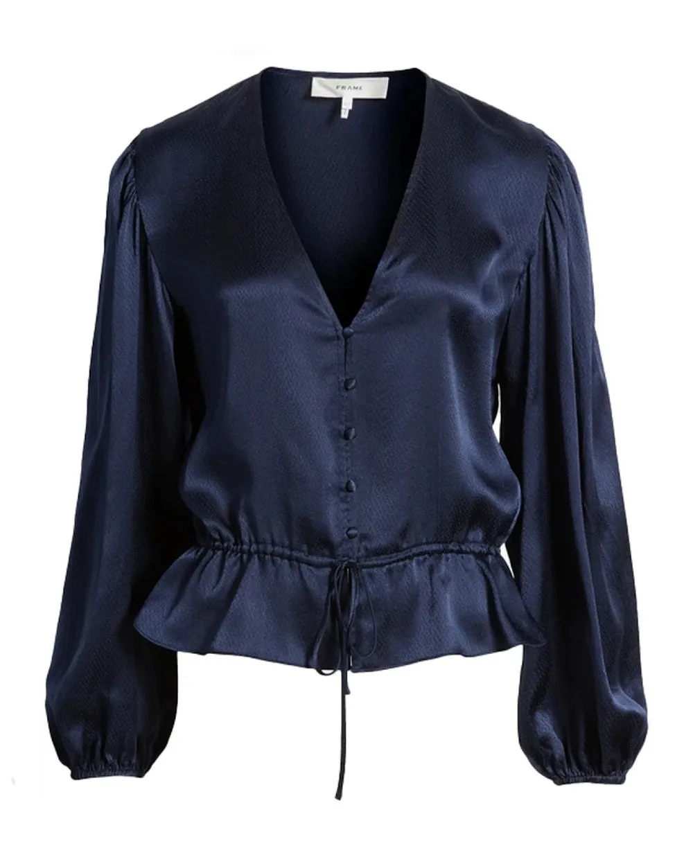 Cinched V-Neck Blouse