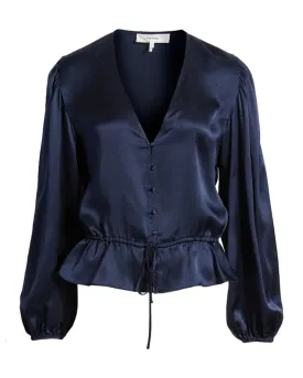 Cinched V-Neck Blouse