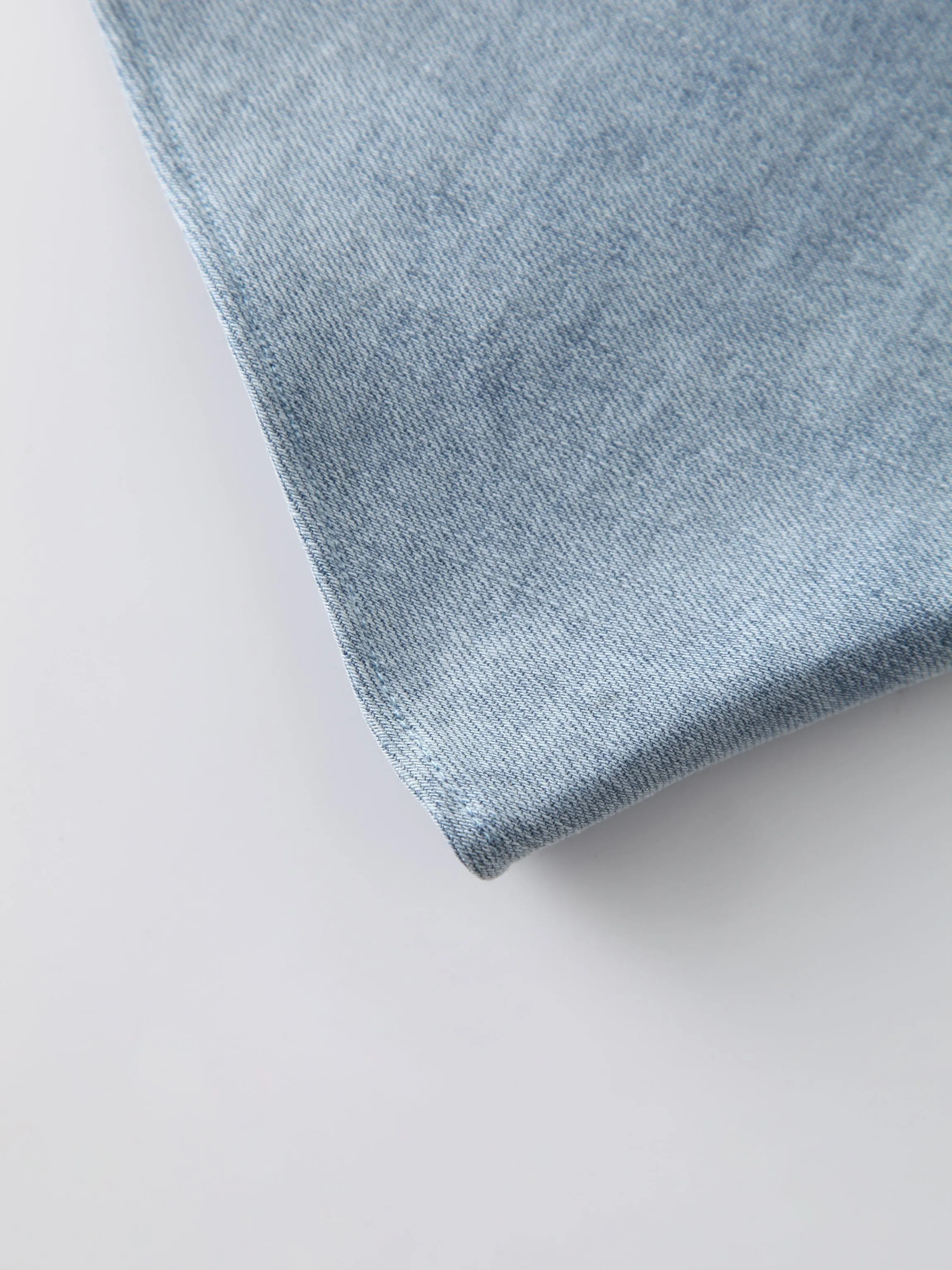 Classic Denim Skirt 35"-Light Blue
