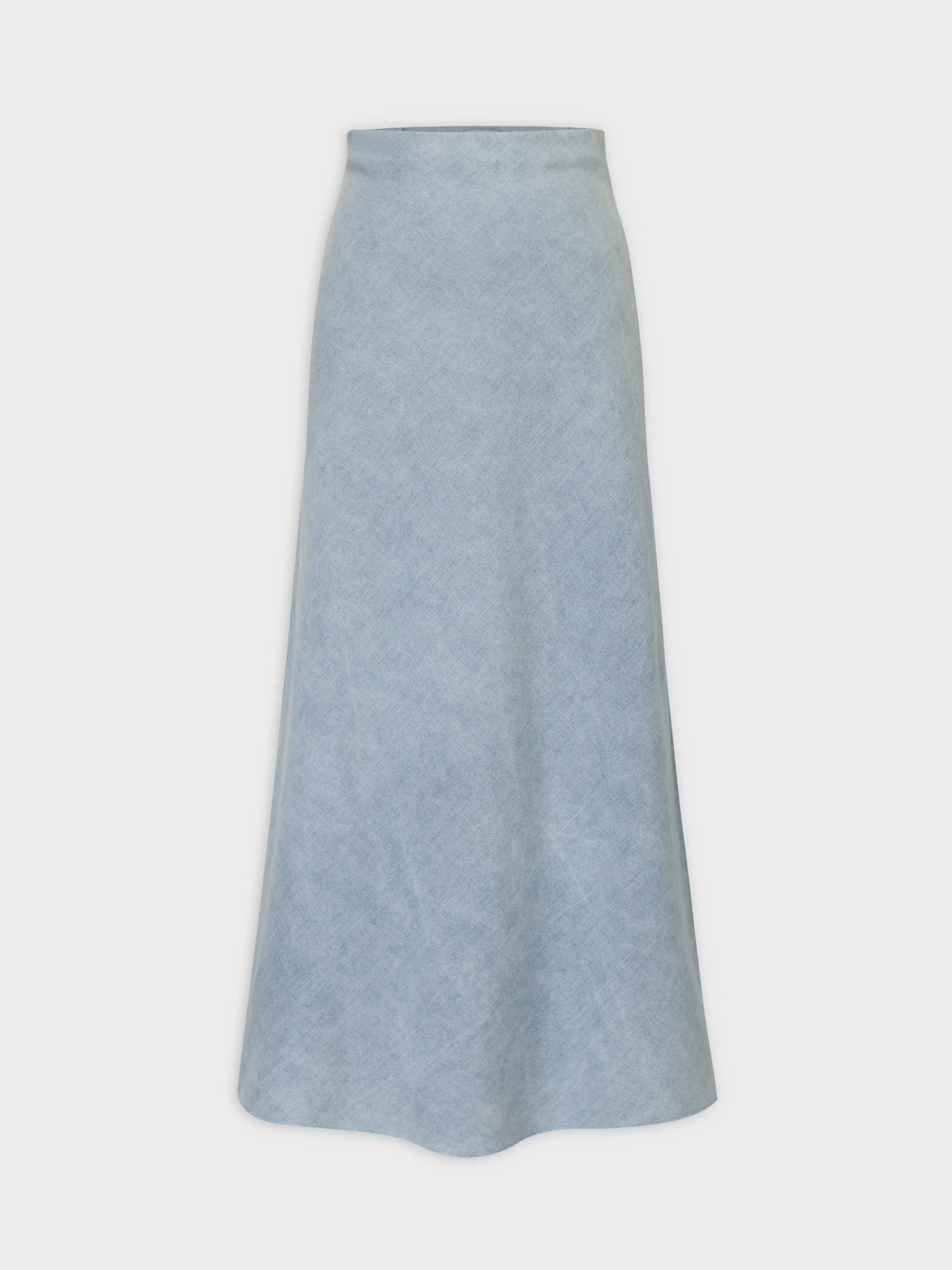 Classic Denim Skirt 35"-Light Blue