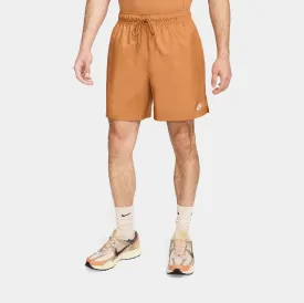 Club Woven Flow Mens Shorts (Orange/White)