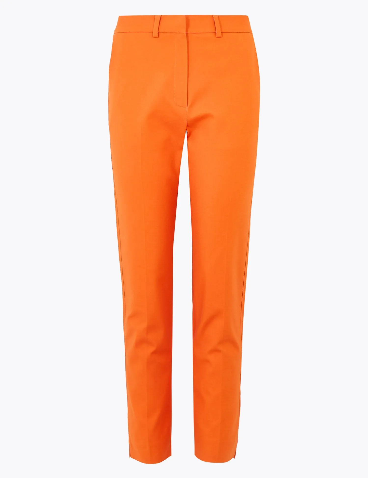 Cotton Slim Fit Ankle Grazer Trousers