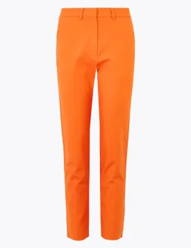 Cotton Slim Fit Ankle Grazer Trousers
