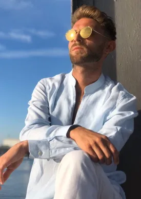 Cuba Linen Shirt - Blue