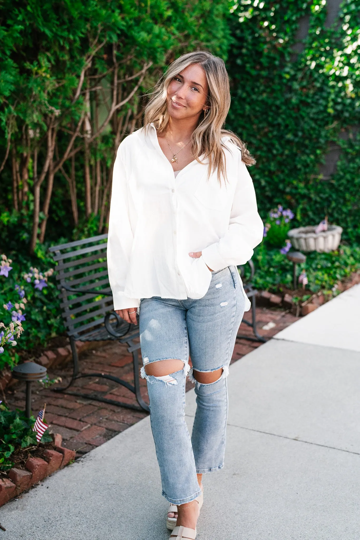 Easy Essential Button Down Top