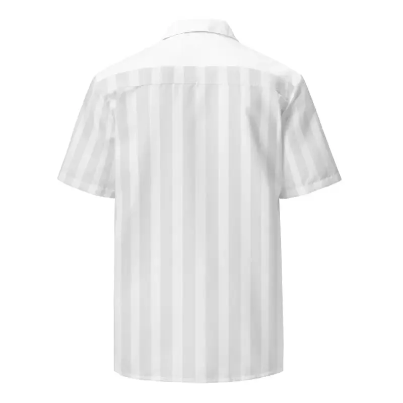 Effortless Grey White Unisex Button Shirt