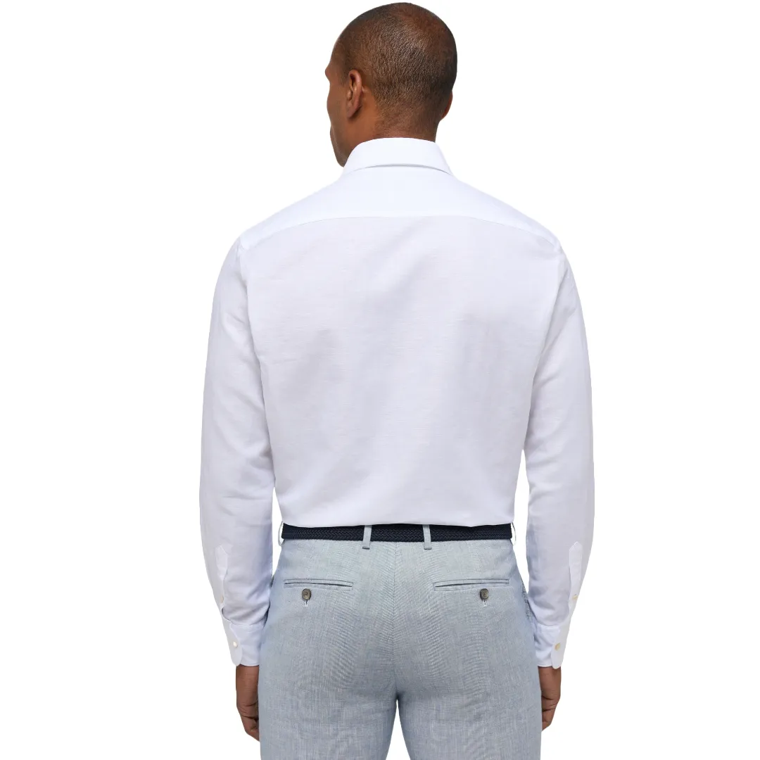 Eterna 1863 Modern Fit Cotton-Linen Shirt - White