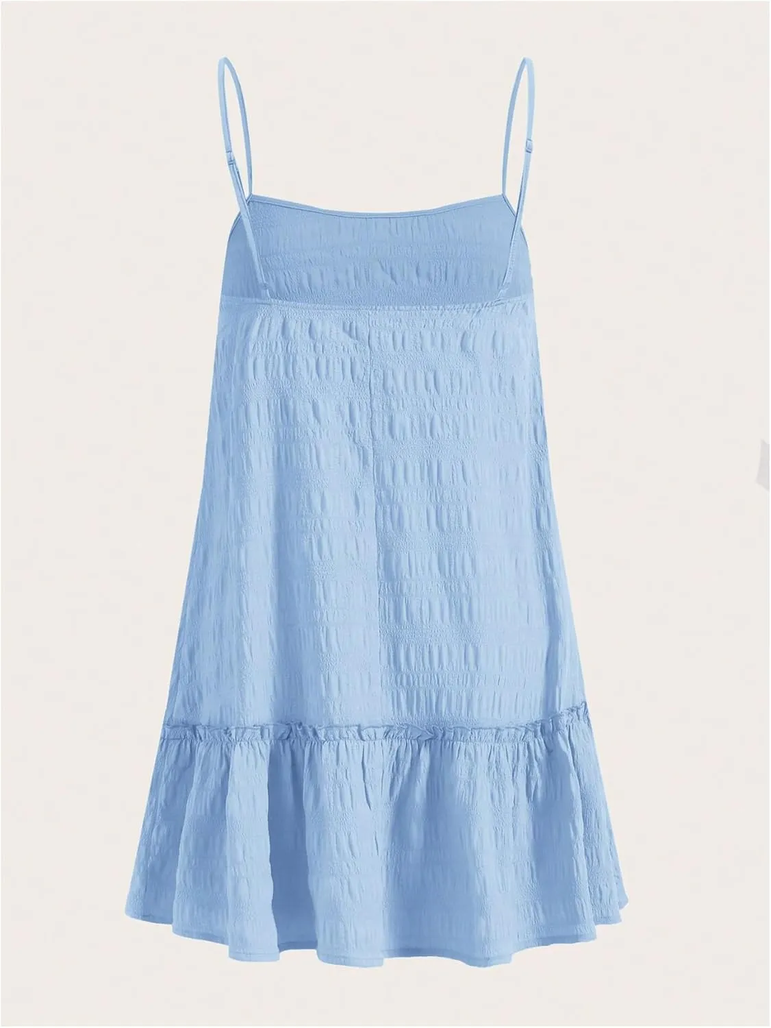 Floerns Women's Casual Swing Shift Dress Spaghetti Strap Flowy Loose Mini Cami Dress