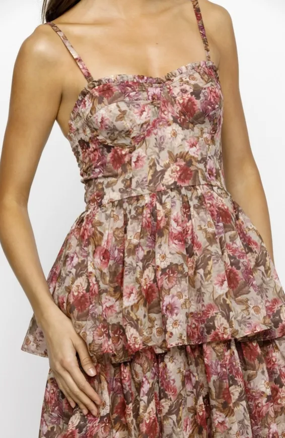 Floral Mirage Midi Dress