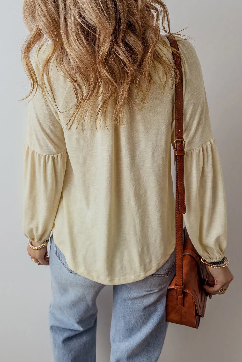 Floral Paisley Embroidered V-Neck Blouse