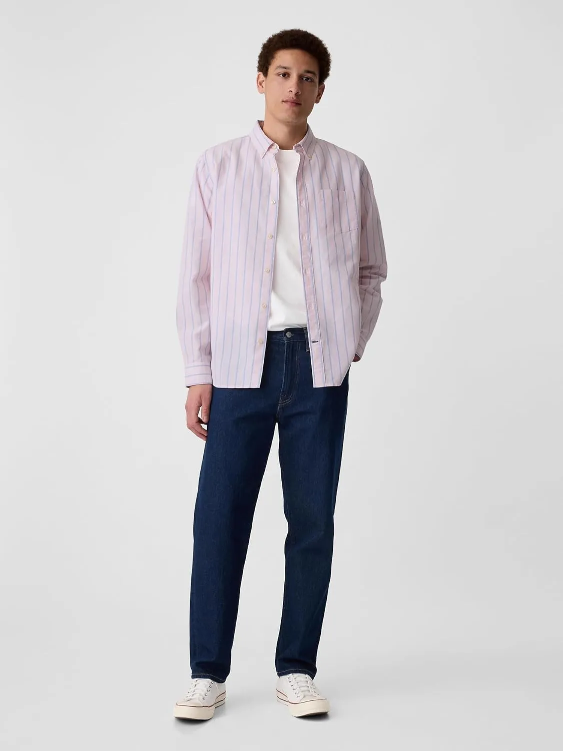 GAP Men's Long Sleeve Oxford Button Down Shirt