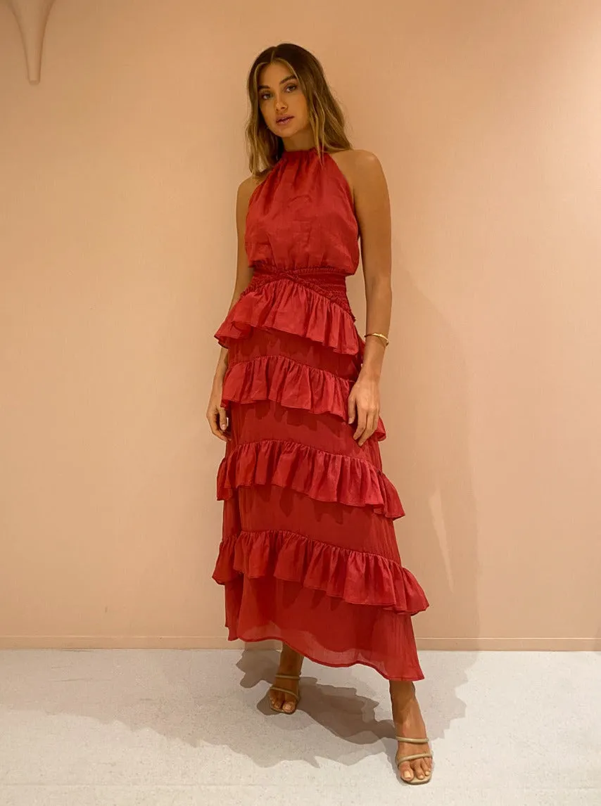 Issy Promises Dress in Rouge