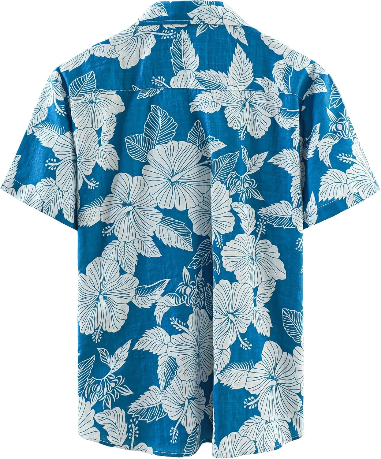 JOGAL Men's Flower Casual Button Down Short Sleeve Hawaiian Shirt