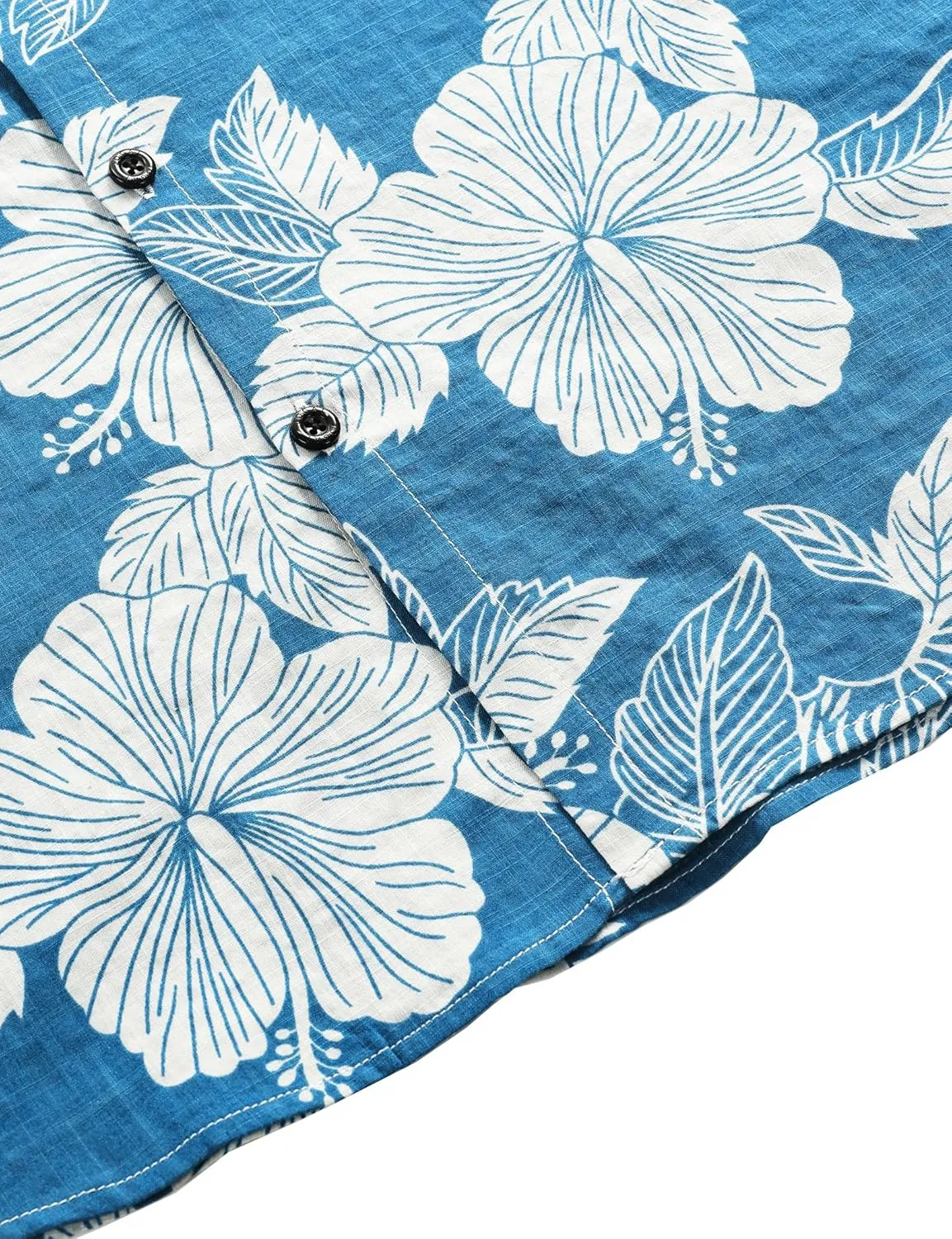 JOGAL Men's Flower Casual Button Down Short Sleeve Hawaiian Shirt