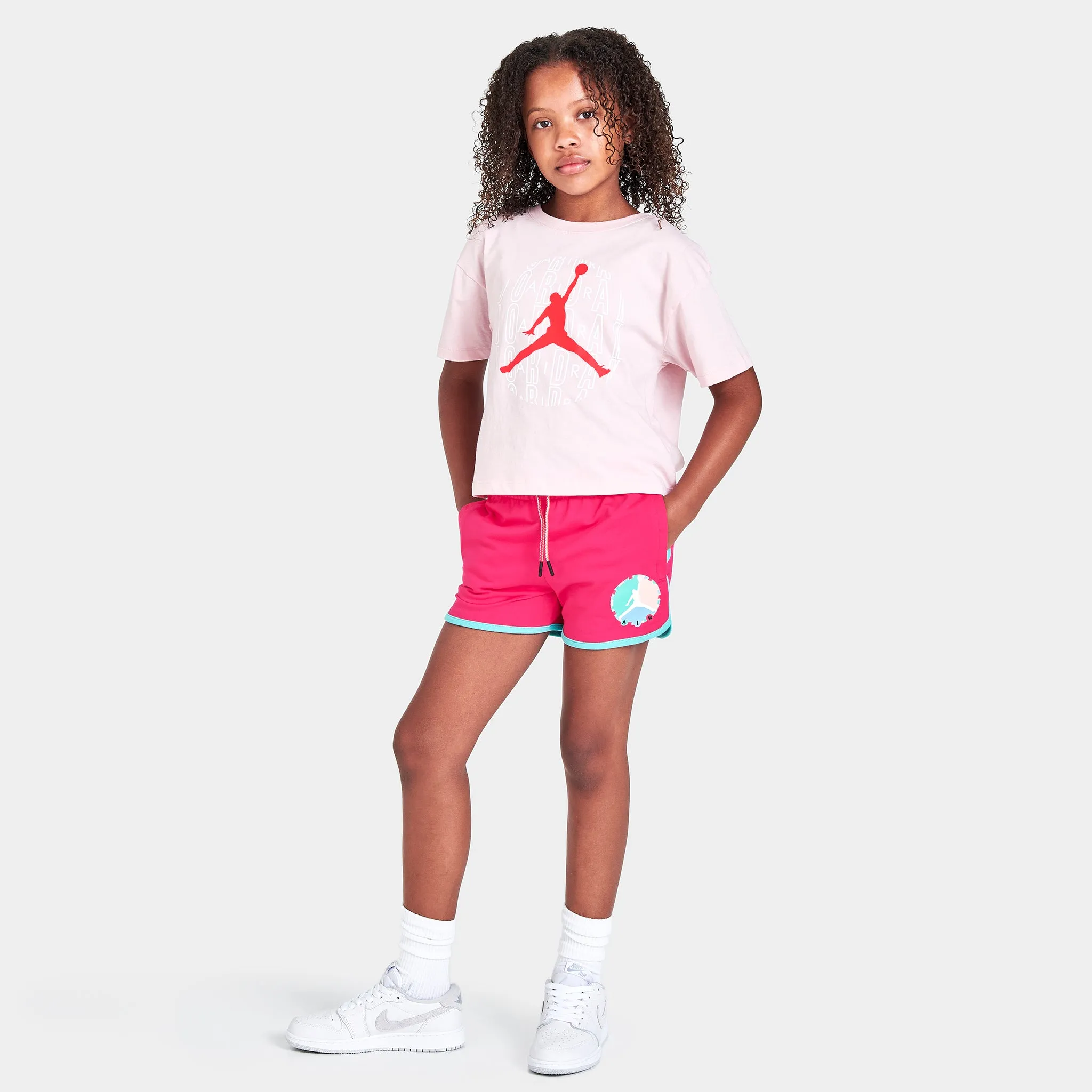 Jordan Junior Girls' BFF Fleece Shorts / Rush Pink