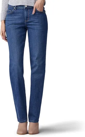Lee Women's Petite Relaxed Fit Straight Leg Jean