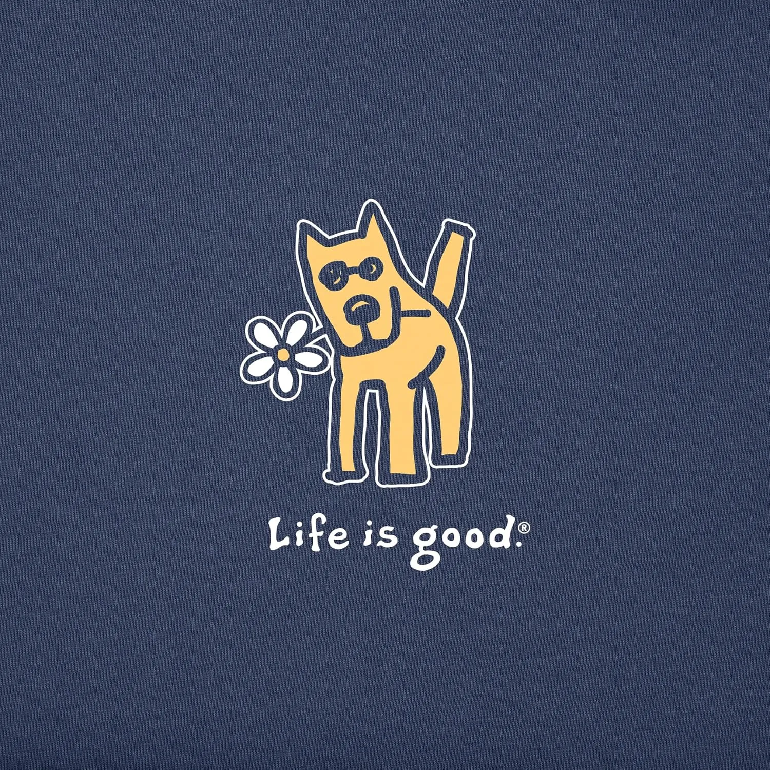 Life is Good Women's Vintage Crusher Tee Rocket with Daisy, Heather Gray