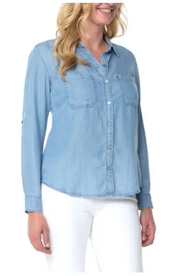 Liverpool  Button  Down Rolled Sleeve Shirt