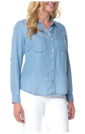 Liverpool  Button  Down Rolled Sleeve Shirt