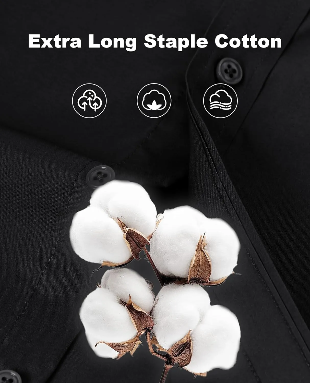 Mens Dress Shirts Long Sleeve Dress Shirts for Men Cotton Button Down Shirt Regular Big and Tall Dress Shirts