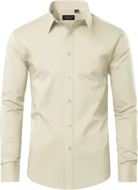 Mens Dress Shirts Long Sleeve Dress Shirts for Men Cotton Button Down Shirt Regular Big and Tall Dress Shirts