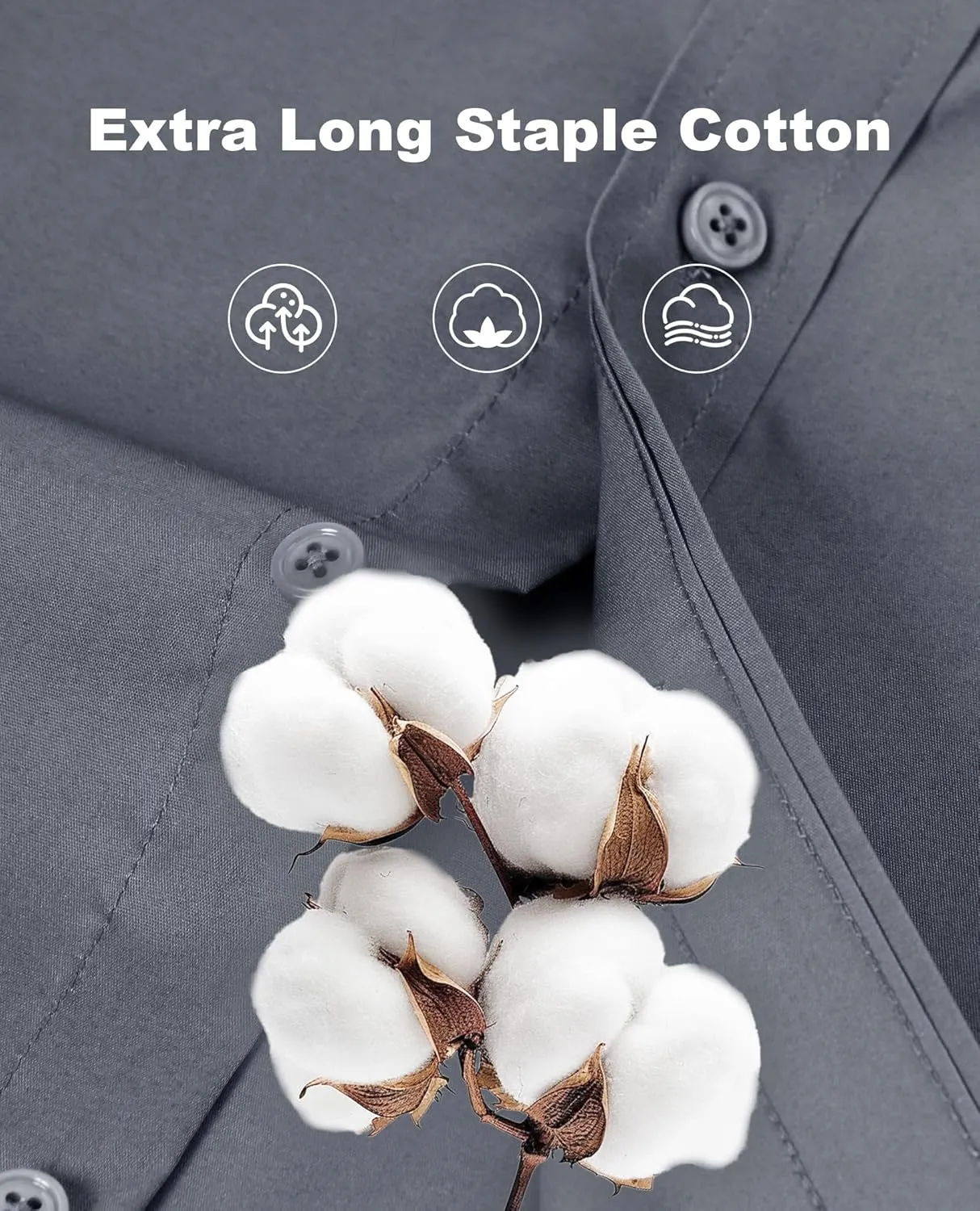 Mens Dress Shirts Long Sleeve Dress Shirts for Men Cotton Button Down Shirt Regular Big and Tall Dress Shirts