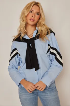 Mona Dress Shirt With Faux Sweater
