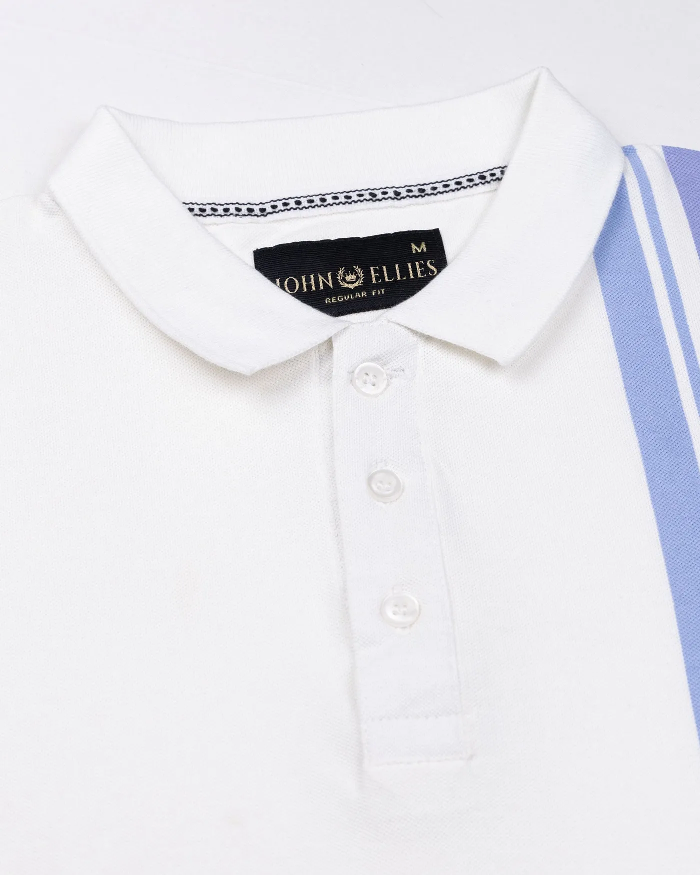 Mozitos Patroon White Stripe Cotton T-Shirt