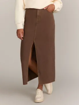 Mustard Seed Raw Hem Front Slit Denim Skirt - Brands We Love