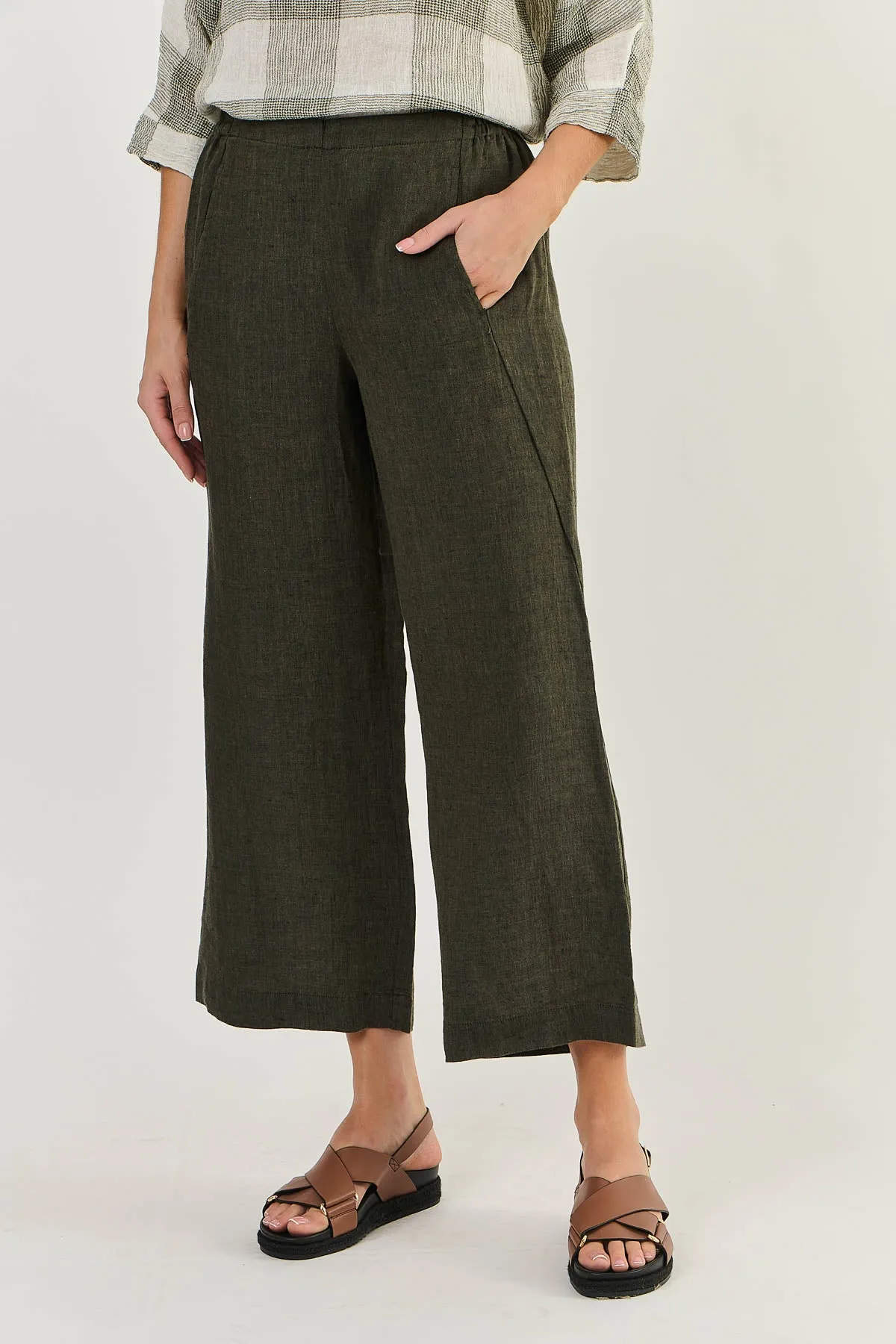 Naturals by O & J Wide Leg Pant - Licorice (GA398)