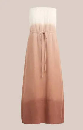 Ombre Strapless Maxi Dress