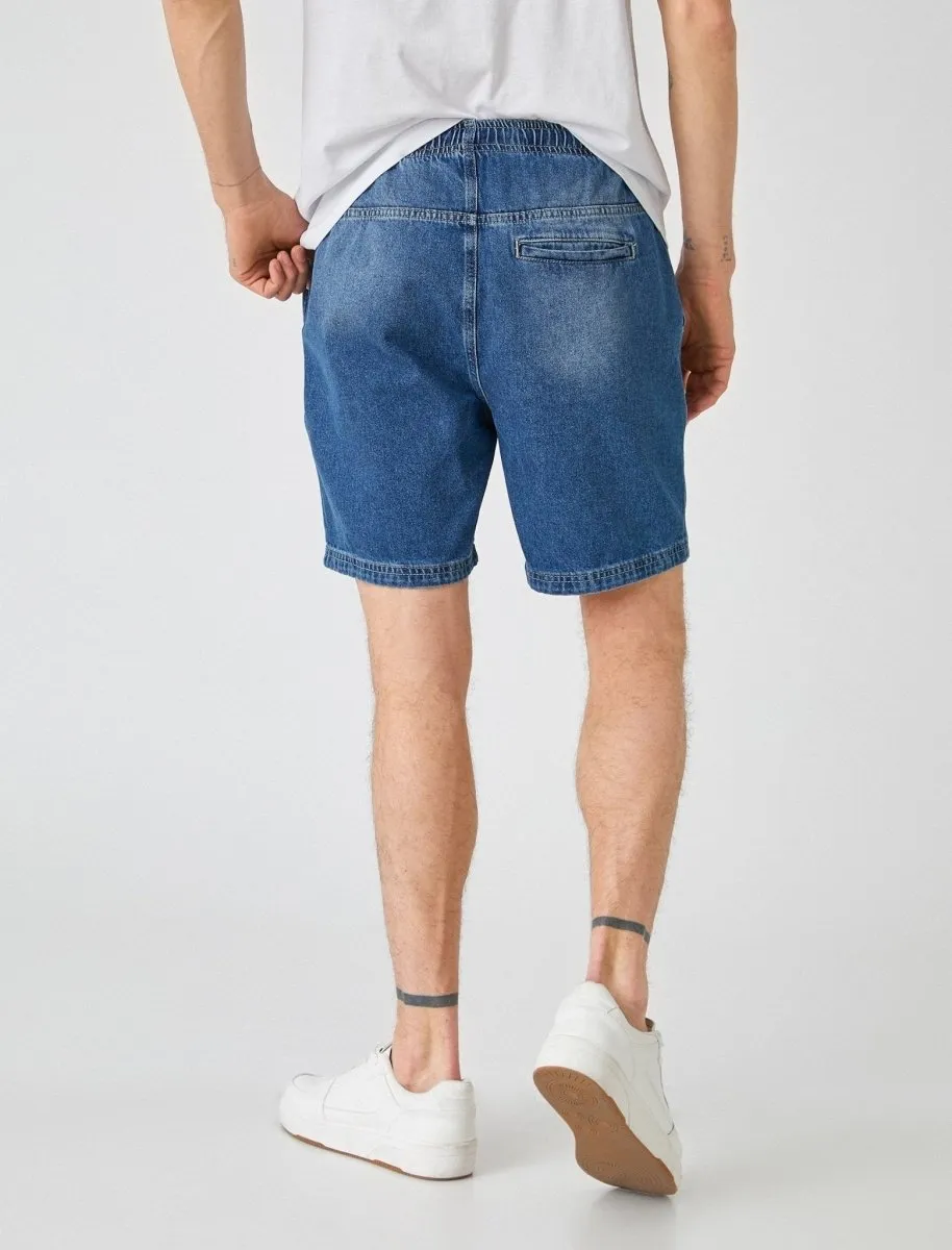 Pull On Denim Short in Dark Indigo