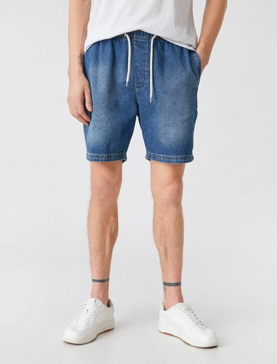 Pull On Denim Short in Dark Indigo