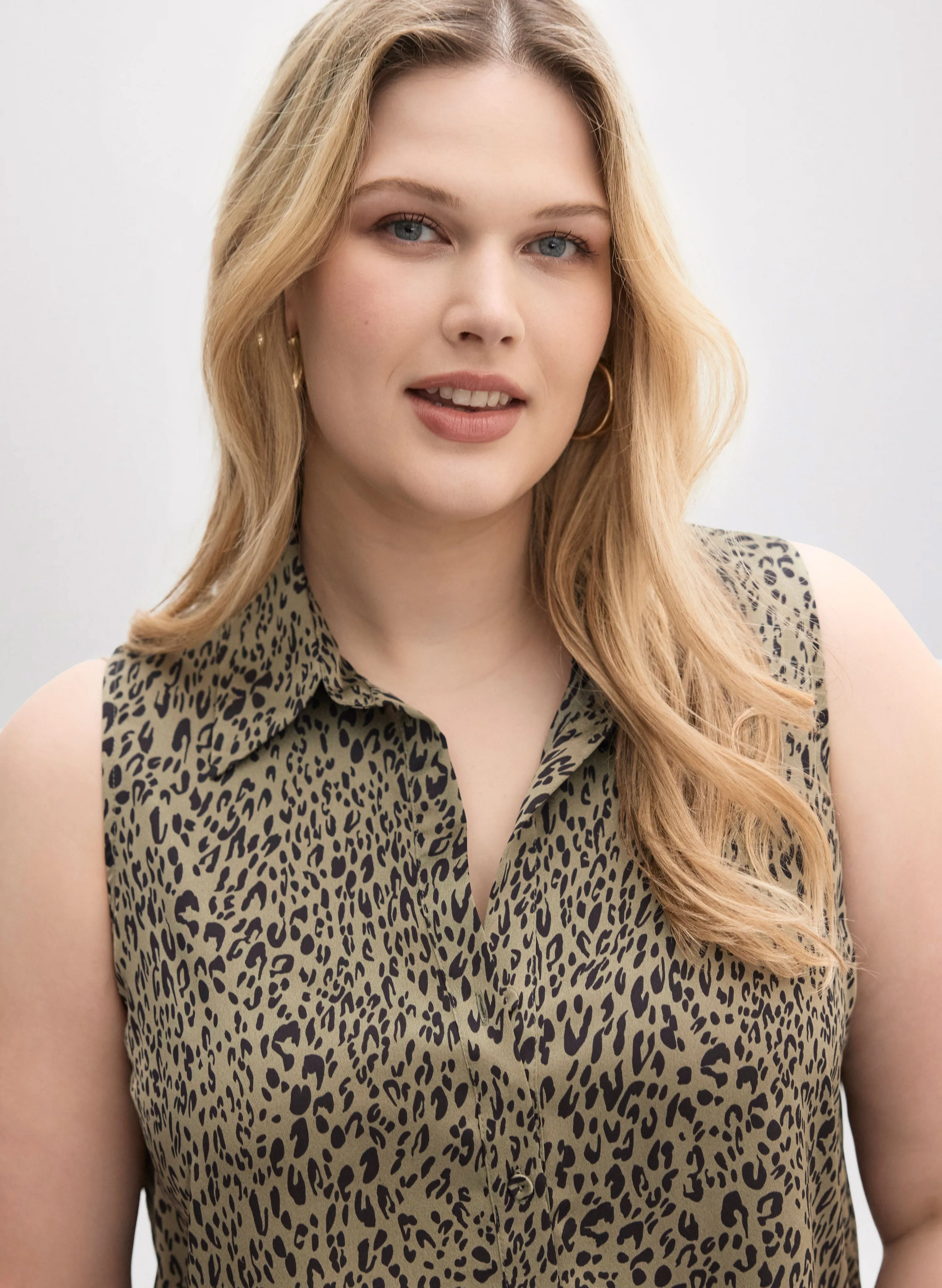 Sleeveless Animal Print Tunic