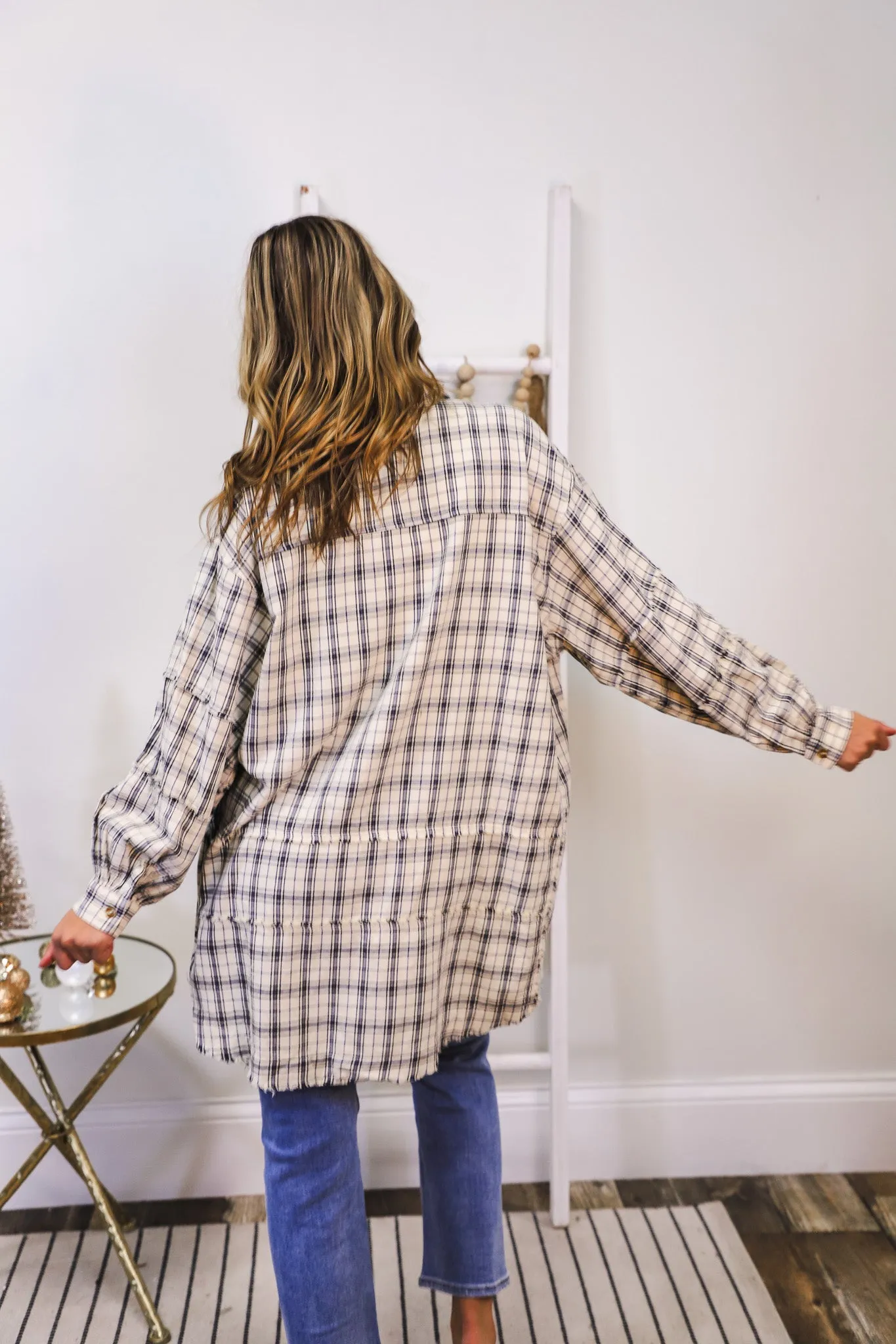 Something About You Mineral Washed Plaid Shirt