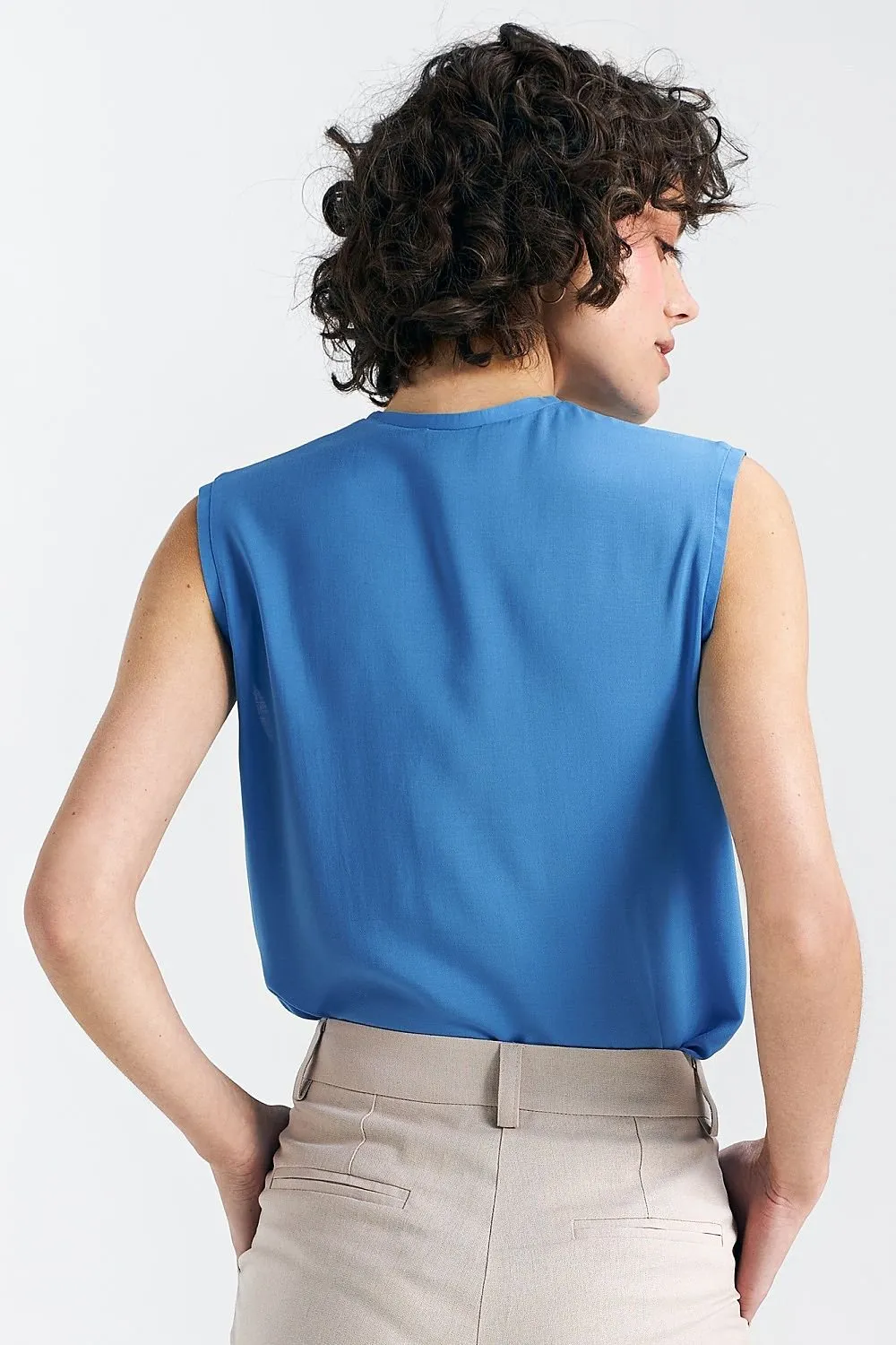 V-Neck Sleeveless Top