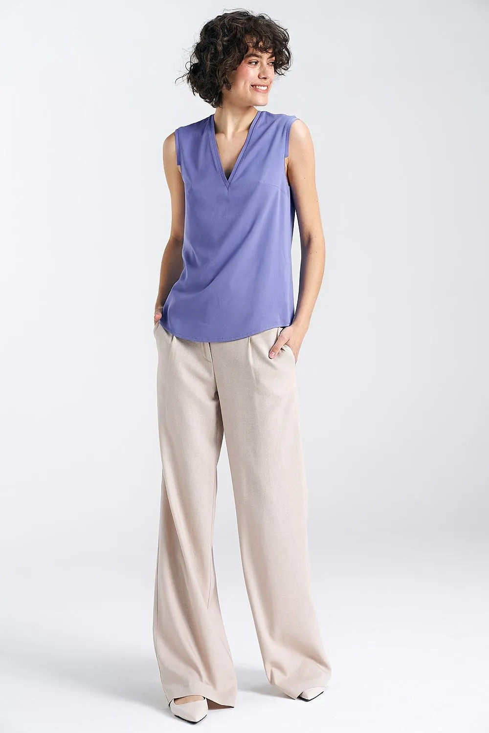 V-Neck Sleeveless Top