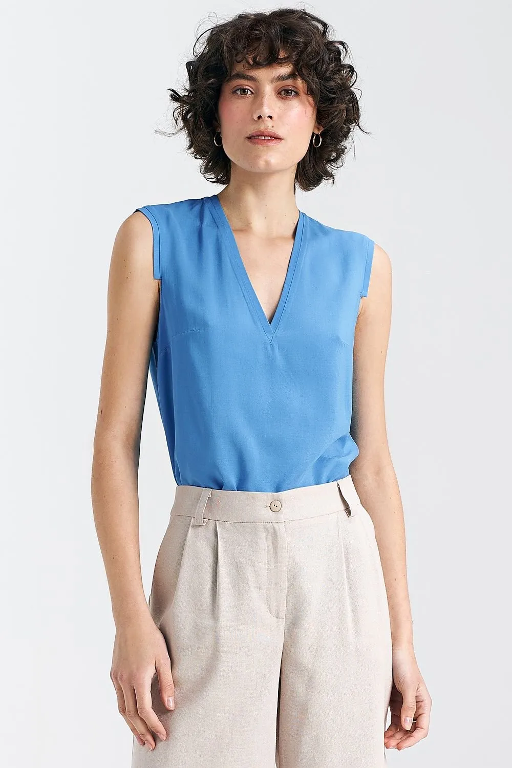 V-Neck Sleeveless Top