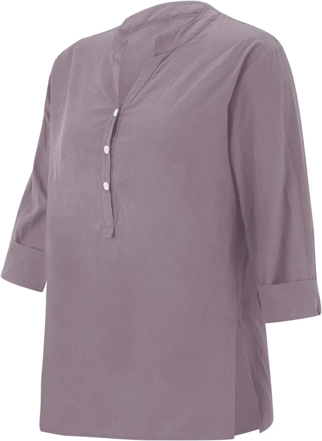 Women Linen Shirts Summer Trendy Short Sleeve V Neck Blouses Lightweight Breathable Tunic Tops Beach Vacation Clothes