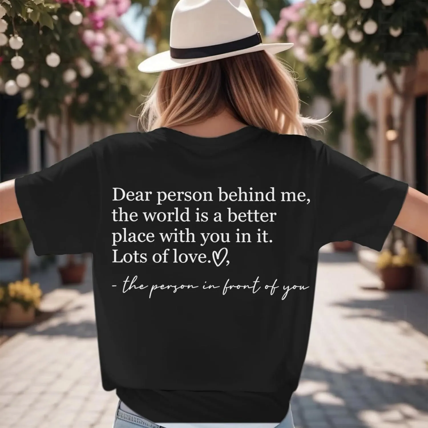 You are Enough Dear Person Behind Me Shirt Women Mental Health Matters Inspirational Tshirts Positive Tees Tops